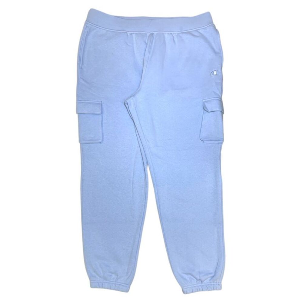 Champion Women's Fleece Cargo Pant, Relaxed Fit, Soft Cotton/Poly Blend - Blue